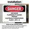 Signmission Explosion Flammability Hazard Present Electrical Danger Sign, Vinyl Decal, 14in x 10in, 2PK OS-2PACK-DS-D-1014-L-2356 - alternate 4